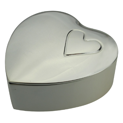 Lid and Tray Cordiform Box Custom Logo Silver Plating Jewelry Box