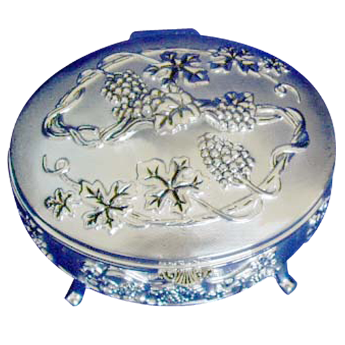 Round Shape Antique Harvest Theme Jewelry Box