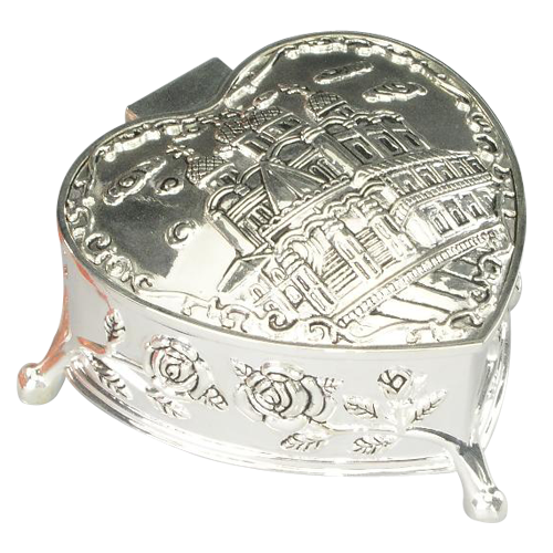 Antique Metal Clamshell Jewelry Packaging Box
