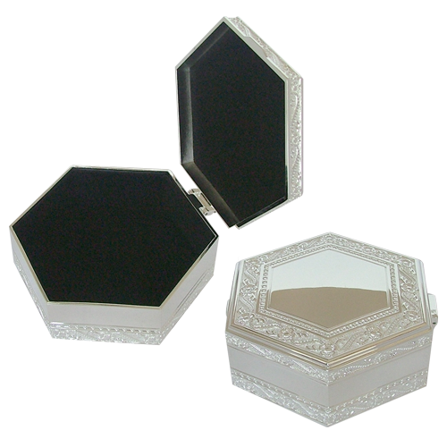 Pentagon Shaped Engraved Pattern Jewelry Box