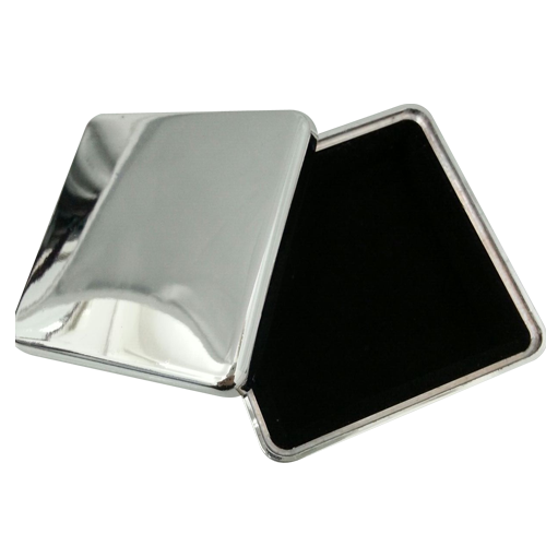 Elegant Silver Square Simple Design Jewelry Box