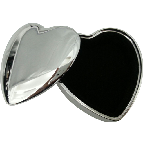 Elegant Silver Heart Shaped Gift Box for Girls