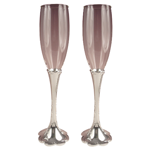 Tulip-shaped Champagne Glass with Polished Stem