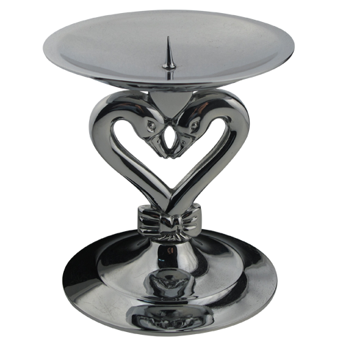 Lovely Swan Designed Nickel Plated Tealight Candle Holder