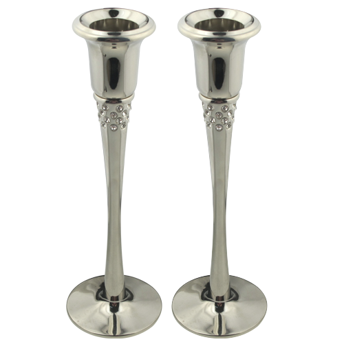 Decorated Crystal Pillar Candle Holders Set Of Wholesale
