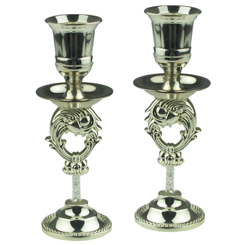 Mini Metal Sea Wave Decorative Candle Holders in Silver