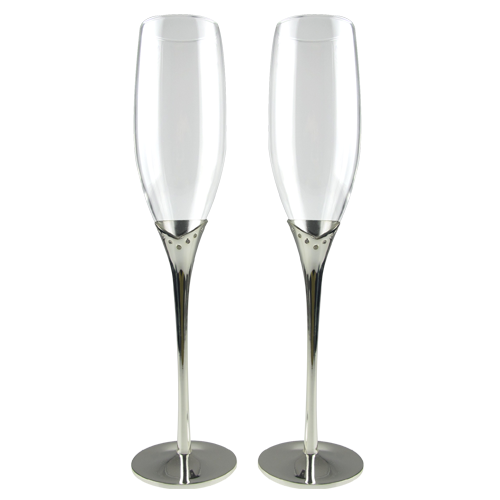 Simple Champagne Flute Design with Long Stem