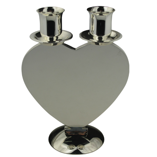 Heart Shape Double-Headed Custom Logo Candle Holder