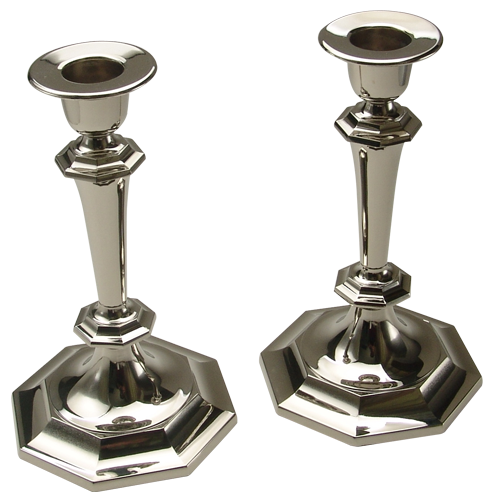 Set of Metal Silver Plated Candlesticks Gifts