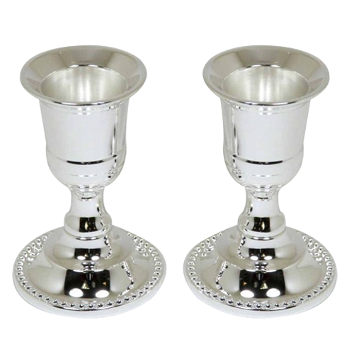 Modern Silver Plated Gifts Metal Mini Candle Holder